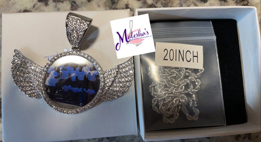 Angel Wings Picture Necklace